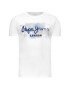 Pepe Jeans Tricou Golders PM503213 Alb Slim Fit - Pled.ro