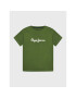 Pepe Jeans Tricou New Art PB503493 Verde Regular Fit - Pled.ro