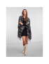 Pieces Poncho Pcariana 17130180 Negru Oversize - Pled.ro