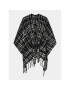 Pieces Poncho Pcariana 17130180 Negru Oversize - Pled.ro