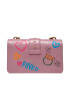 Pinko Geantă Love Mini Icon Street Art Love Cl AI 22-23 PLTT 1P22SF A043 Roz - Pled.ro