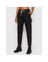 Please Pantaloni din material P0QUAV2N3N Negru Regular Fit - Pled.ro