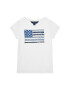 Polo Ralph Lauren Tricou Ss Flag Tee 312785446001 Alb Regular Fit - Pled.ro