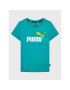 Puma Tricou Essentials+ Col Logo 586985 Albastru Regular Fit - Pled.ro