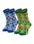 Rainbow Socks Set de 2 perechi de șosete lungi pentru copii Xmas Socks Balls Kids Gift Pak 2 Colorat - Pled.ro