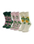 Rainbow Socks Set de 3 perechi de șosete lungi de damă Box Flower Roz - Pled.ro