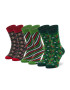 Rainbow Socks Set de 3 perechi de șosete medii unisex Xmas Socks Box Stripes Pak 3 Verde - Pled.ro