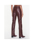 Remain Pandaloni de piele Leather Zipper RM2053 Vișiniu Straight Fit - Pled.ro