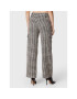 ROTATE Pantaloni din material Sparkly Houndstooth RT1901 Alb Relaxed Fit - Pled.ro