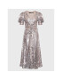 ROTATE Rochie cocktail Sequin Maxi RT2255 Argintiu Regular Fit - Pled.ro