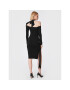 ROTATE Rochie de zi Beca RT1665 Negru Slim Fit - Pled.ro