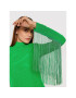 ROTATE Rochie de zi Reba Fringe RT872 Verde Loose Fit - Pled.ro