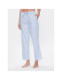 Seidensticker Pantaloni pijama Woven Satin Pajama Pant Albastru Straight Fit - Pled.ro