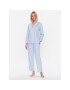 Seidensticker Pantaloni pijama Woven Satin Pajama Pant Albastru Straight Fit - Pled.ro