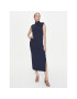 Simple Rochie cocktail SUD007 Bleumarin Regular Fit - Pled.ro