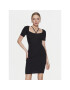 Simple Rochie tricotată SUD003 Negru Slim Fit - Pled.ro