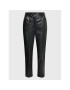 Sisley Pantaloni din imitație de piele 4MTMLF01Q Negru Regular Fit - Pled.ro