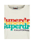 Superdry Tricou Vintage Cali Stripe W1010847A Écru Regular Fit - Pled.ro