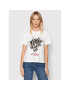 The Kooples Tricou Rock Screen Print FTSC24012K Alb Regular Fit - Pled.ro