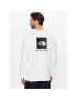 The North Face Longsleeve Red Box NF0A493L Alb Regular Fit - Pled.ro