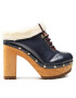 Tommy Hilfiger Șlapi High Heel Clog Mule Monogram FW0FW06884 Bleumarin - Pled.ro