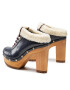 Tommy Hilfiger Șlapi High Heel Clog Mule Monogram FW0FW06884 Bleumarin - Pled.ro