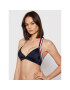 Tommy Hilfiger Bikini partea de sus Triangle Fixed UW0UW02696 Bleumarin - Pled.ro