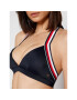 Tommy Hilfiger Bikini partea de sus Triangle Fixed UW0UW02696 Bleumarin - Pled.ro