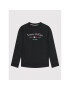 Tommy Hilfiger Bluză Artwork KB0KB06347 M Negru Regular Fit - Pled.ro