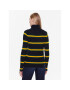 Tommy Hilfiger Bluză cu gât Stripe WW0WW37290 Bleumarin Slim Fit - Pled.ro