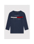 Tommy Hilfiger Bluză Flag Rib Insert KB0KB06951 M Bleumarin Regular Fit - Pled.ro