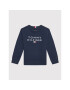 Tommy Hilfiger Bluză Logo KB0KB06897 D Bleumarin Regular Fit - Pled.ro