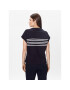 Tommy Hilfiger Bluză Stripe WW0WW37881 Bleumarin Relaxed Fit - Pled.ro