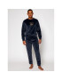 Tommy Hilfiger Bluză Track Ls Velour UM0UM01935 Bleumarin Regular Fit - Pled.ro