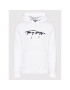 Tommy Hilfiger Bluză Signature Graphic MW0MW25057 Alb Regular Fit - Pled.ro