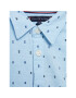 Tommy Hilfiger Cămașă Mini Print Stretch Oxford KB0KB08009 D Albastru Regular Fit - Pled.ro