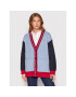 Tommy Hilfiger Cardigan Cable Mix WW0WW34956 Albastru Loose Fit - Pled.ro