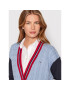 Tommy Hilfiger Cardigan Cable Mix WW0WW34956 Albastru Loose Fit - Pled.ro