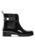 Tommy Hilfiger Cizme de cauciuc Ankle Rainboot With Metal Detail FW0FW06777 Negru - Pled.ro