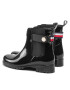 Tommy Hilfiger Cizme de cauciuc Ankle Rainboot With Metal Detail FW0FW06777 Negru - Pled.ro