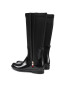 Tommy Hilfiger Cizme de cauciuc Corporate Zipper Long Rainboot FW0FW05964 Negru - Pled.ro