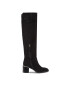 Tommy Hilfiger Cizme lungi muschetar Feminine Suede Overknee Boot FW0FW07667 Negru - Pled.ro