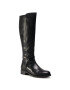 Tommy Hilfiger Cizme lungi riding Block Branding Flat Long Boot FW0FW05167 Negru - Pled.ro