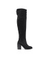 Tommy Hilfiger Cizme Th Flag Stud Overknee Boot FW0FW05970 Negru - Pled.ro