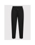 Tommy Hilfiger Curve Pantaloni din material Flannel Tapered Pull On WW0WW34335 Negru Relaxed Fit - Pled.ro