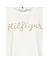 Tommy Hilfiger Curve Tricou Gold WW0WW39275 Écru Regular Fit - Pled.ro