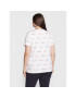 Tommy Hilfiger Curve Tricou UW0UW03297 Alb Regular Fit - Pled.ro