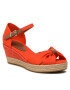 Tommy Hilfiger Espadrile Basic Open Toe Mid Wedge FW0FW04785 Portocaliu - Pled.ro