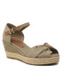 Tommy Hilfiger Espadrile Basic Open Toe Mid Wedge FW0FW04785 Verde - Pled.ro