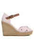 Tommy Hilfiger Espadrile Basic Seersucker High Wedge FW0FW07160 Roz - Pled.ro